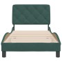 Dark green velvet bed frame with headboard 90x200 cm by vidaXL, Beds and slatted bases - Ref: Foro24-3207902, Price: 138,32 €...