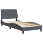 Dark gray velvet bed frame with headboard 90x200cm by vidaXL, Beds and slatted bases - Ref: Foro24-3207900, Price: 153,88 €, ...