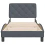 Dark gray velvet bed frame with headboard 90x200cm by vidaXL, Beds and slatted bases - Ref: Foro24-3207900, Price: 153,88 €, ...