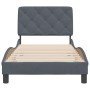 Dunkelgrauer Samtbettrahmen mit Kopfteil 90 x 200 cm von vidaXL, Betten und Lattenroste - Ref: Foro24-3207900, Preis: 162,18 ...