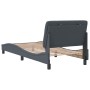 Dark gray velvet bed frame with headboard 90x200cm by vidaXL, Beds and slatted bases - Ref: Foro24-3207900, Price: 162,18 €, ...