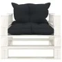 Palettensofa für Gartenholz mit anthrazitfarbenen Kissen von vidaXL, Outdoor-Sofas - Ref: Foro24-3052372, Preis: 109,21 €, Ra...