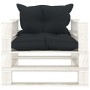 Palettensofa für Gartenholz mit anthrazitfarbenen Kissen von vidaXL, Outdoor-Sofas - Ref: Foro24-3052372, Preis: 110,56 €, Ra...