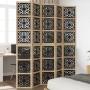 Divider screen 5 panels solid Paulownia wood brown black by vidaXL, Room dividers - Ref: Foro24-358808, Price: 197,52 €, Disc...