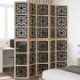 Trennwand 5 Paneele aus massivem Paulownia-Holz braun schwarz von vidaXL, Raumteiler - Ref: Foro24-358808, Preis: 169,56 €, R...