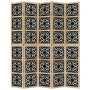 Divider screen 5 panels solid Paulownia wood brown black by vidaXL, Room dividers - Ref: Foro24-358808, Price: 172,78 €, Disc...
