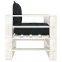 Palettensofa für Gartenholz mit anthrazitfarbenen Kissen von vidaXL, Outdoor-Sofas - Ref: Foro24-3052372, Preis: 109,21 €, Ra...