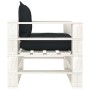 Palettensofa für Gartenholz mit anthrazitfarbenen Kissen von vidaXL, Outdoor-Sofas - Ref: Foro24-3052372, Preis: 110,56 €, Ra...