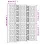 Divider screen 5 panels solid Paulownia wood brown black by vidaXL, Room dividers - Ref: Foro24-358808, Price: 197,52 €, Disc...