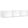 Weißer Wandschrank aus Holzwerkstoff, 75 x 18 x 16,5 cm von vidaXL, Regale und Regale - Ref: Foro24-840429, Preis: 24,53 €, R...