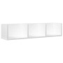 Weißer Wandschrank aus Holzwerkstoff, 75 x 18 x 16,5 cm von vidaXL, Regale und Regale - Ref: Foro24-840429, Preis: 24,94 €, R...