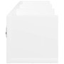 White engineered wood wall cabinet 75x18x16.5 cm by vidaXL, Shelves and shelves - Ref: Foro24-840429, Price: 24,94 €, Discoun...
