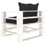 Palettensofa für Gartenholz mit anthrazitfarbenen Kissen von vidaXL, Outdoor-Sofas - Ref: Foro24-3052372, Preis: 110,56 €, Ra...