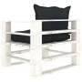 Sofá de palets para jardín madera con cojines antracita de vidaXL, Sofás de exterior - Ref: Foro24-3052372, Precio: 109,21 €,...