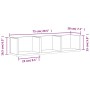 Weißer Wandschrank aus Holzwerkstoff, 75 x 18 x 16,5 cm von vidaXL, Regale und Regale - Ref: Foro24-840429, Preis: 24,94 €, R...