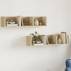 Wall furniture 2 pcs engineered wood Sonoma oak by vidaXL, Shelves and shelves - Ref: Foro24-840434, Price: 35,30 €, Discount: %