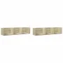 Wall furniture 2 pcs engineered wood Sonoma oak by vidaXL, Shelves and shelves - Ref: Foro24-840434, Price: 34,92 €, Discount: %