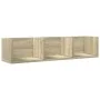Wandmöbel, 2 Stück, Holzwerkstoff, Sonoma-Eiche von vidaXL, Regale und Regale - Ref: Foro24-840434, Preis: 34,92 €, Rabatt: %