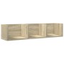 Wandmöbel, 2 Stück, Holzwerkstoff, Sonoma-Eiche von vidaXL, Regale und Regale - Ref: Foro24-840434, Preis: 35,30 €, Rabatt: %
