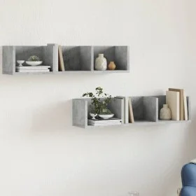 Wall Furniture 2pcs Concrete Gray Engineered Wood by vidaXL, Shelves and shelves - Ref: Foro24-840436, Price: 31,13 €, Discou...