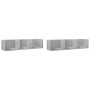 Wandmöbel, 2 Stück, Betongrau, Holzwerkstoff von vidaXL, Regale und Regale - Ref: Foro24-840436, Preis: 31,56 €, Rabatt: %