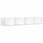 White engineered wood wall cabinet 99x18x16.5 cm by vidaXL, Shelves and shelves - Ref: Foro24-840443, Price: 30,52 €, Discoun...