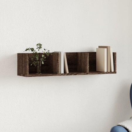 Oak brown engineered wood wall cabinet 75x18x16.5 cm by vidaXL, Shelves and shelves - Ref: Foro24-840441, Price: 20,05 €, Dis...