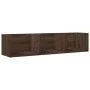 Mueble de pared madera de ingeniería marrón roble 75x18x16,5 cm de vidaXL, Estantes y estanterías - Ref: Foro24-840441, Preci...
