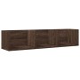 Oak brown engineered wood wall cabinet 75x18x16.5 cm by vidaXL, Shelves and shelves - Ref: Foro24-840441, Price: 20,05 €, Dis...