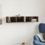 Mueble de pared madera de ingeniería marrón roble 99x18x16,5 cm