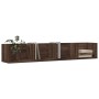 Oak brown engineered wood wall cabinet 99x18x16.5 cm by vidaXL, Shelves and shelves - Ref: Foro24-840455, Price: 27,58 €, Dis...