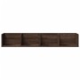 Mueble de pared madera de ingeniería marrón roble 99x18x16,5 cm