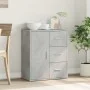 Concrete gray engineered wood sideboard 60x31x70 cm by vidaXL, Sideboards - Ref: Foro24-840474, Price: 78,87 €, Discount: %