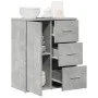 Concrete gray engineered wood sideboard 60x31x70 cm by vidaXL, Sideboards - Ref: Foro24-840474, Price: 78,87 €, Discount: %