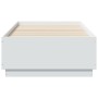 White engineered wood bed frame with LED 90x190 cm by vidaXL, Beds and slatted bases - Ref: Foro24-3209660, Price: 136,00 €, ...