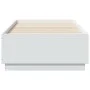 White engineered wood bed frame with LED 90x190 cm by vidaXL, Beds and slatted bases - Ref: Foro24-3209660, Price: 133,81 €, ...