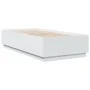 Estructura de cama con LED madera ingeniería blanco 90x190 cm de vidaXL, Camas y somieres - Ref: Foro24-3209660, Precio: 133,...