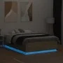 Estructura cama con luces LED madera roble Sonoma 135x190 cm de vidaXL, Camas y somieres - Ref: Foro24-3209648, Precio: 163,0...