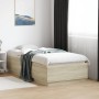 Estructura cama con luces LED madera roble Sonoma 90x190 cm de vidaXL, Camas y somieres - Ref: Foro24-3209662, Precio: 131,43...