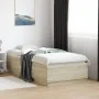 Sonoma oak wood bed frame with LED lights 90x190 cm by vidaXL, Beds and slatted bases - Ref: Foro24-3209662, Price: 129,95 €,...