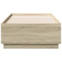 Estructura cama con luces LED madera roble Sonoma 90x190 cm de vidaXL, Camas y somieres - Ref: Foro24-3209662, Precio: 131,43...