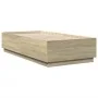 Sonoma oak wood bed frame with LED lights 90x190 cm by vidaXL, Beds and slatted bases - Ref: Foro24-3209662, Price: 129,95 €,...