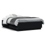 Black engineered wood bed frame 135x190 cm by vidaXL, Beds and slatted bases - Ref: Foro24-3209738, Price: 149,36 €, Discount: %