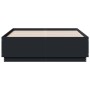 Black engineered wood bed frame 135x190 cm by vidaXL, Beds and slatted bases - Ref: Foro24-3209738, Price: 149,36 €, Discount: %