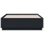 Black engineered wood bed frame 135x190 cm by vidaXL, Beds and slatted bases - Ref: Foro24-3209738, Price: 147,58 €, Discount: %
