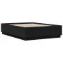 Black engineered wood bed frame 135x190 cm by vidaXL, Beds and slatted bases - Ref: Foro24-3209738, Price: 147,58 €, Discount: %