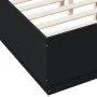 Black engineered wood bed frame 135x190 cm by vidaXL, Beds and slatted bases - Ref: Foro24-3209738, Price: 147,58 €, Discount: %