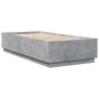 Concrete gray engineered wood bed frame 100x200cm by vidaXL, Beds and slatted bases - Ref: Foro24-3209719, Price: 116,55 €, D...