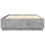 Concrete gray engineered wood bed frame 120x200cm by vidaXL, Beds and slatted bases - Ref: Foro24-3209712, Price: 142,27 €, D...