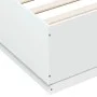 White engineered wood bed frame 200x200 cm by vidaXL, Beds and slatted bases - Ref: Foro24-3209674, Price: 168,93 €, Discount: %
